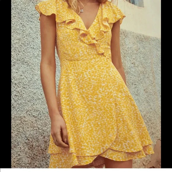 french quarter wrap mini dress Free People French Quarter Mini Wrap Dress Orange / sz S NWT